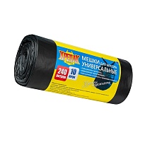 Мешки для мусора 240 л, черные, в рулоне 10 шт., ПНД 40 мкм, 1250х1000 мм, Крепак, 4607075710153 в Миассе Мешки для мусора 240 л, черные, в рулоне 10 шт., ПНД 40 мкм, 1250х1000 мм, Крепак, 4607075710153 в Миассе