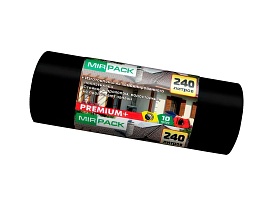 Мешки для мусора 240 л, ароматизированные, черные, в рулоне 10 шт., ПВД 45 мкм, 1300х930 мм, PREMIUM+, 24010830 в Миассе Мешки для мусора 240 л, ароматизированные, черные, в рулоне 10 шт., ПВД 45 мкм, 1300х930 мм, PREMIUM+, 24010830 в Миассе