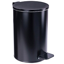 Ведро для мусора с педалью, усиленное, Титан, 10 л, черное, оцинкованная сталь в Миассе