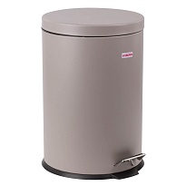 Ведро-контейнер для мусора (урна) с педалью LAIMA Classic, 20 л, серое, матовое, металл, со съемным внутренним ведром в Миассе