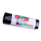 Мешки для мусора 30 л, черные, в рулоне 20 шт., ПНД, 6 мкм, 600х500 мм, Концепция Быта ЭкоДом, 601348