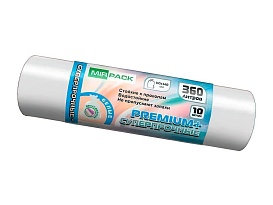 Мешки для мусора 360 л, белые, в рулоне 10 шт., ПВД 65 мкм, 1400х1000 мм, PREMIUM+, 3601015302 в Миассе