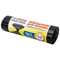Мешки для мусора 160 л, черные, в рулоне 10 шт., ПВД, 30 мкм, 1200х900 мм, LAIMA ULTRA, 607694 в Миассе Мешки для мусора 160 л, черные, в рулоне 10 шт., ПВД, 30 мкм, 1200х900 мм, LAIMA ULTRA, 607694 в Миассе