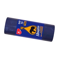 Мешки для мусора 240 л, синие, рулон 10 шт., ПВД 36 мкм, 1350х900 мм, Уфа Пак, МВ1854 (МВ 240-10с) в Миассе