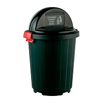 Мусорный бак с крышкой - клавишей 105 л темно-зеленый 105 темно-зеленый в Миассе Мусорный бак с крышкой - клавишей 105 л темно-зеленый 105 темно-зеленый в Миассе