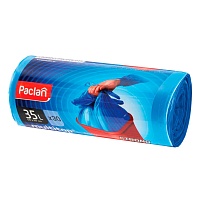 Мешки для мусора 35 л, с ушками, синие, в рулоне 30 шт., ПНД, 10,5 мкм, 640х500 мм, PACLAN Multitop, 600819 в Миассе