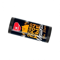 Мешки для мусора 45 л, черные, в рулоне 20 шт., ПНД, 14 мкм, 650х550 мм, Особопрочные, МП7795 в Миассе