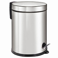 Ведро-контейнер для мусора урна с педалью LAIMA Classic Plus, 12 л, зеркальное в Миассе