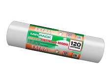 Мешки для мусора 120 л, белые, в рулоне 10 шт., ПНД, 14 мкм, 1100х700 мм, EXTRA, ex1201803