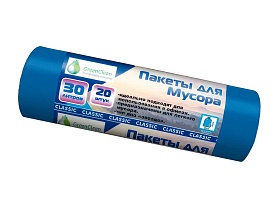Мешки для мусора 30 л, синие, в рулоне 20 шт., ПНД, 7 мкм, 600х500 мм, MIRPACK Classik, 302041 в Миассе Мешки для мусора 30 л, синие, в рулоне 20 шт., ПНД, 7 мкм, 600х500 мм, MIRPACK Classik, 302041 в Миассе