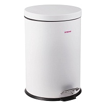 Ведро-контейнер для мусора (урна) с педалью LAIMA Classic, 12 л, белое, глянцевое, металл, со съемным внутренним ведром в Миассе Ведро-контейнер для мусора (урна) с педалью LAIMA Classic, 12 л, белое, глянцевое, металл, со съемным внутренним ведром в Миассе